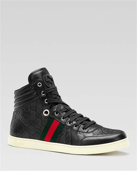 gucci leather & snakeskin high top sneakers|Gucci Jackets for Men .